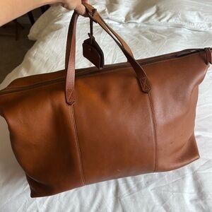 Madewell Brown Leather Travel Bag